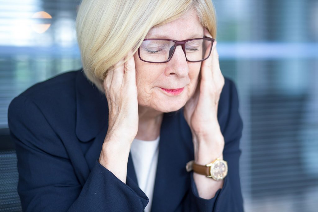 Femme agée stressée - anxieté